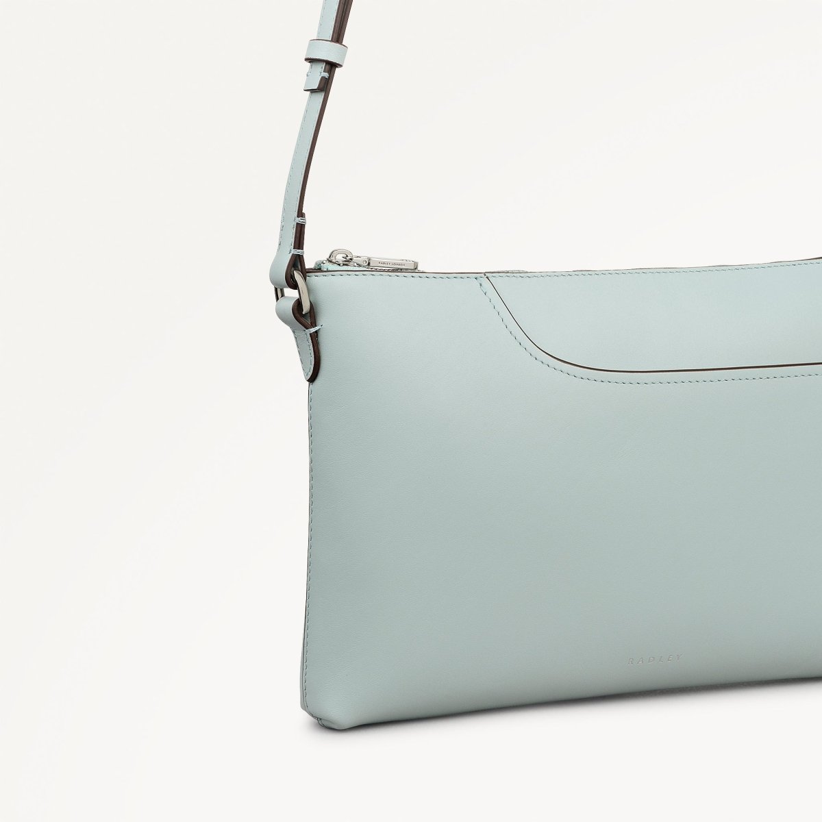 Pockets Medium Ziptop Ew Cross Body Seafoam - RUTHERFORD & Co