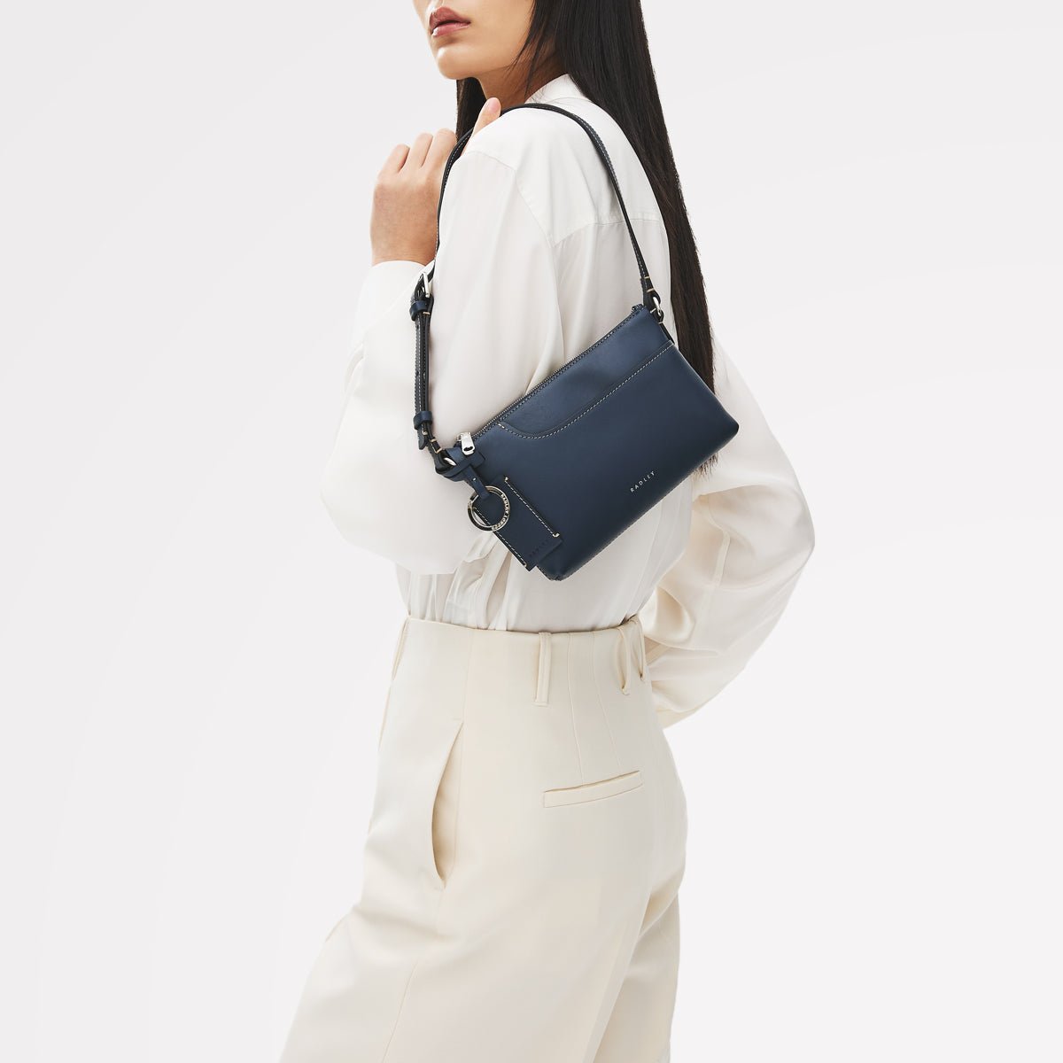 Pockets Mini Ziptop Ew Shoulder Naval - RUTHERFORD & Co