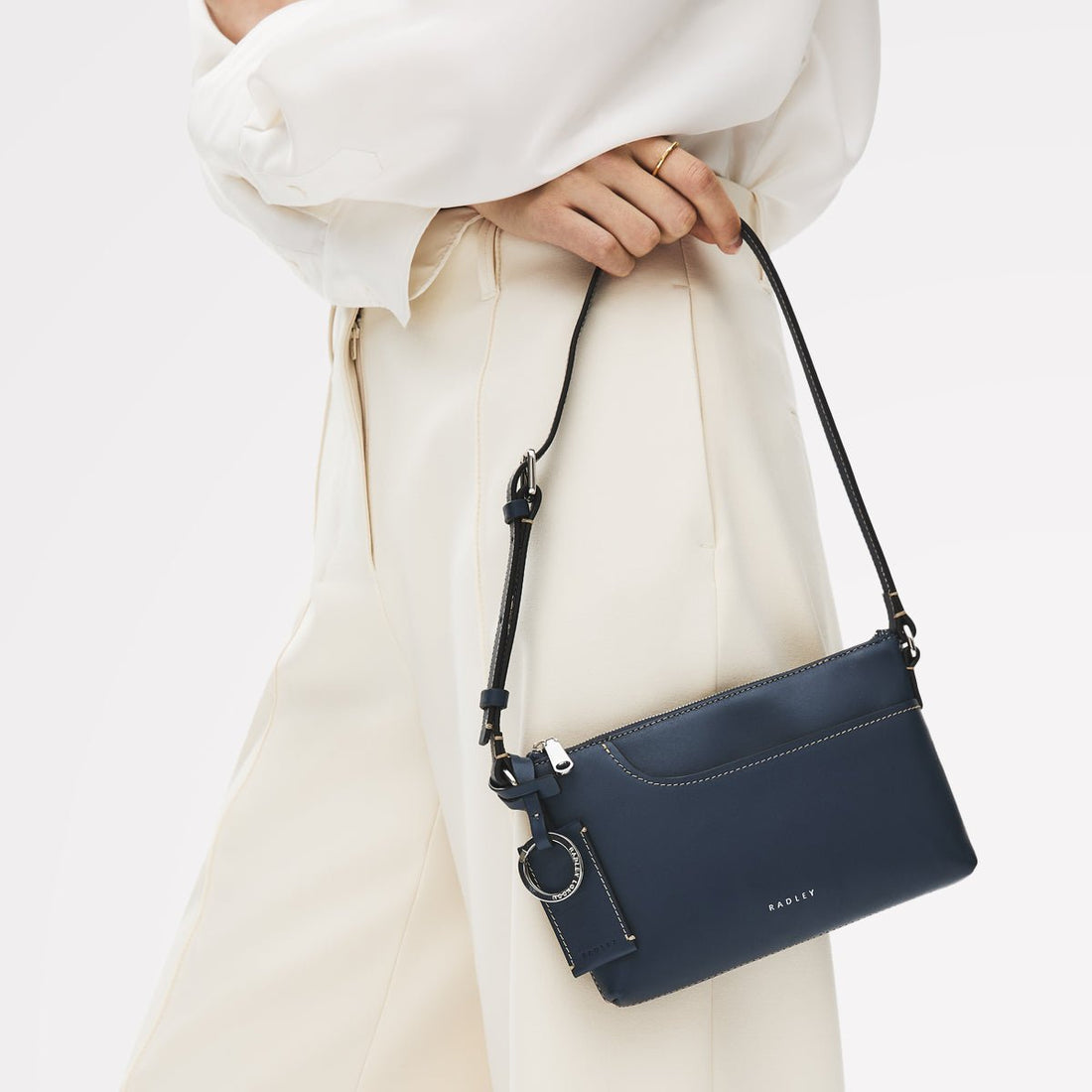 Pockets Mini Ziptop Ew Shoulder Naval - RUTHERFORD & Co