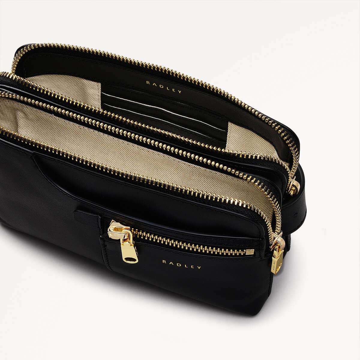 POCKETS/BLACK/SMALL ZIPTOP CROSSBODY - RUTHERFORD & Co