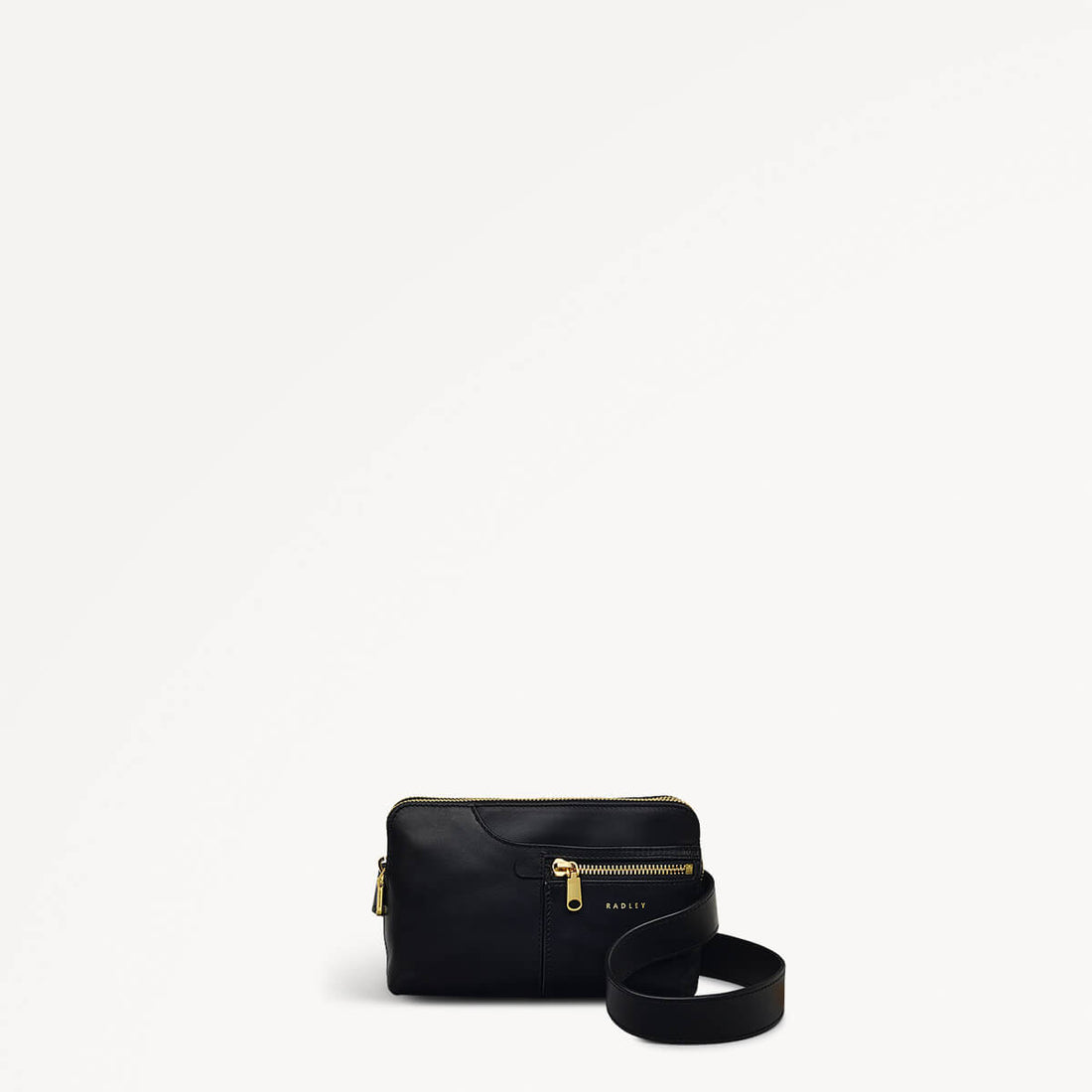 POCKETS/BLACK/SMALL ZIPTOP CROSSBODY - RUTHERFORD & Co