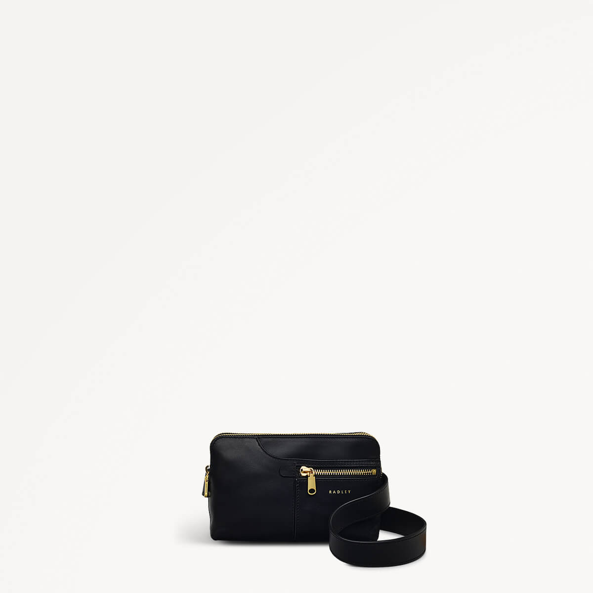 POCKETS/BLACK/SMALL ZIPTOP CROSSBODY - RUTHERFORD & Co