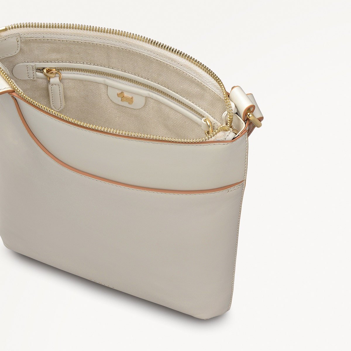 POCKETS/CHALK/MEDIUM ZIPTOP CROSSBODY - RUTHERFORD & Co