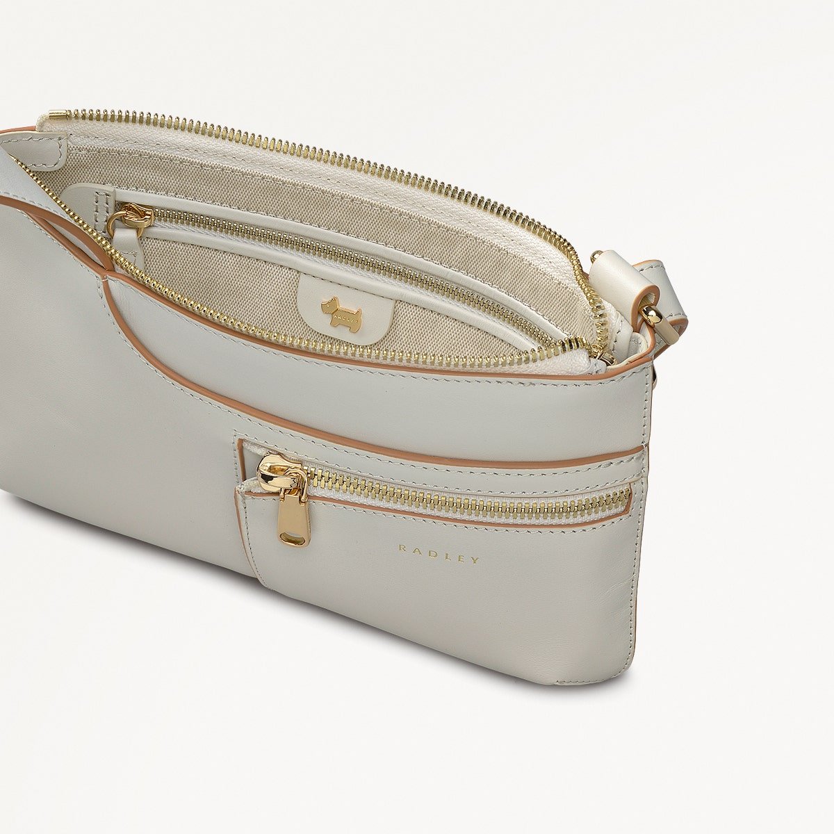 POCKETS/CHALK/MINI ZIPTOP CROSSBODY - RUTHERFORD & Co