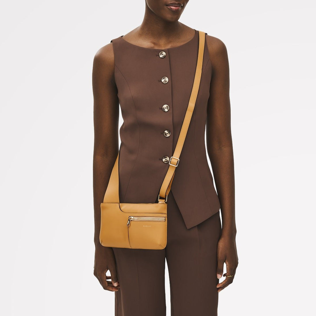POCKETS/PECAN/MINI ZIPTOP CROSSBODY - RUTHERFORD & Co