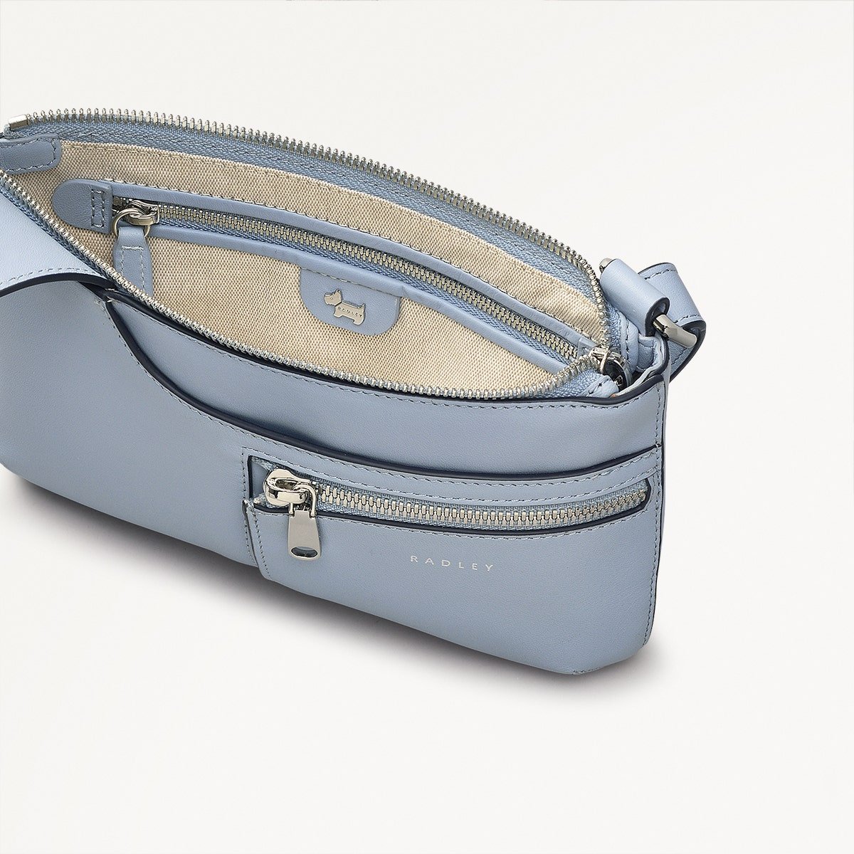 POCKETS/SMOKE BLUE/MINI ZIPTOP CROSSBODY - RUTHERFORD & Co