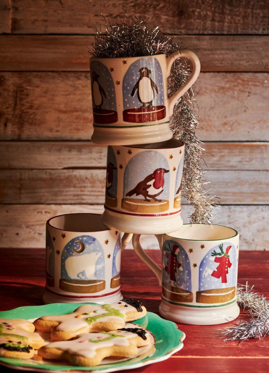 Polar Bear Snow Globe 1/2 Pint Mug - RUTHERFORD & Co