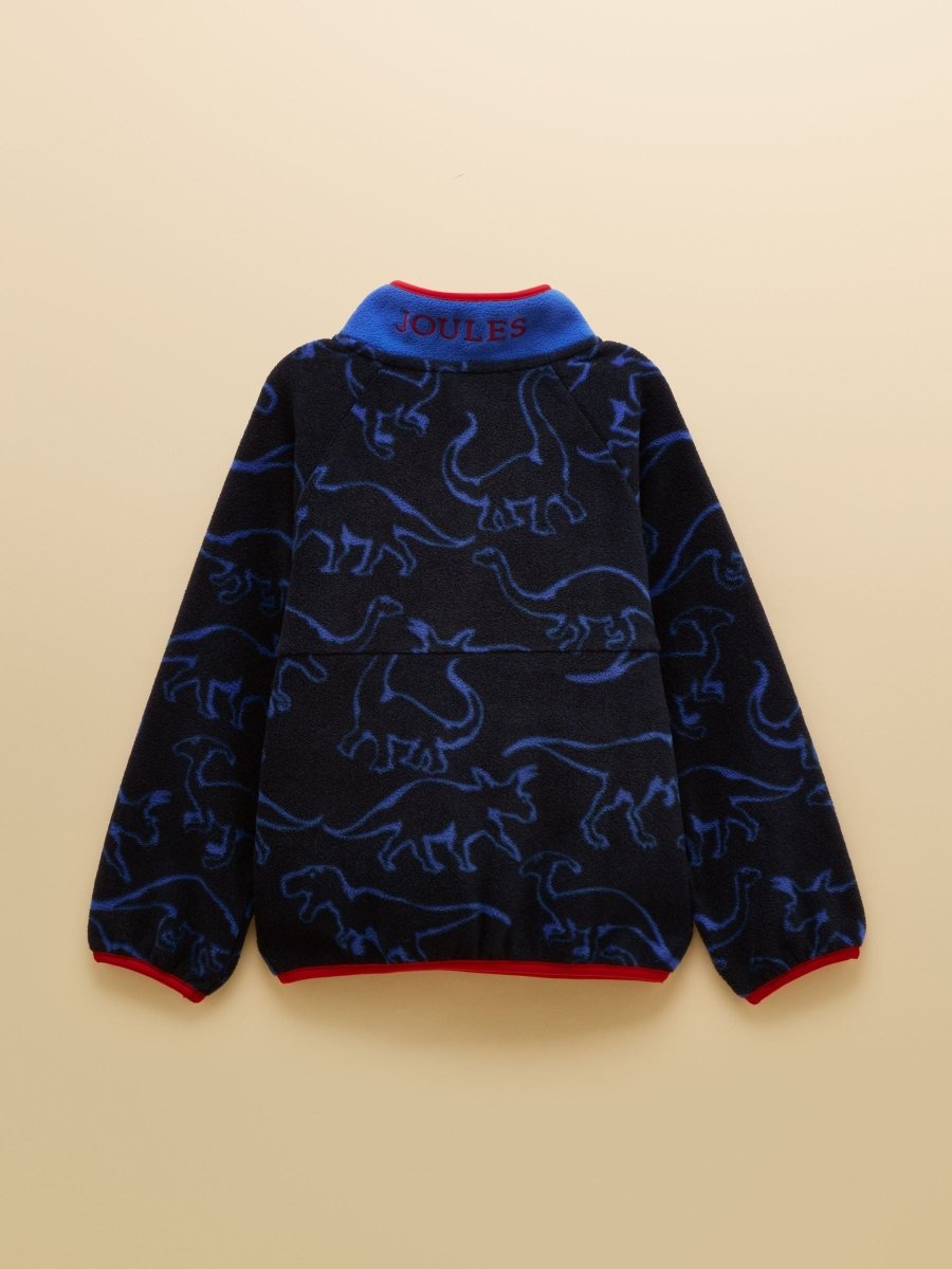 Polar Fleece Quarter Zip - Navy Dino - RUTHERFORD & Co