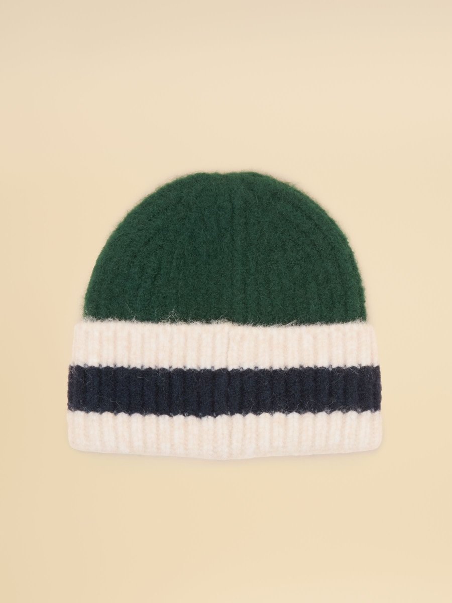 Popley Green Blue Stripe Beanie - RUTHERFORD & Co