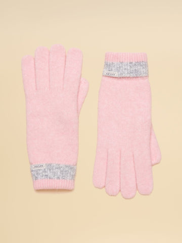 Popley Pink & Grey Knitted Gloves - RUTHERFORD & Co