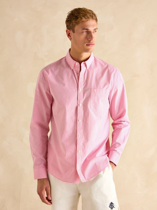 Poplin Pink Classic Fit Shirt - RUTHERFORD & Co