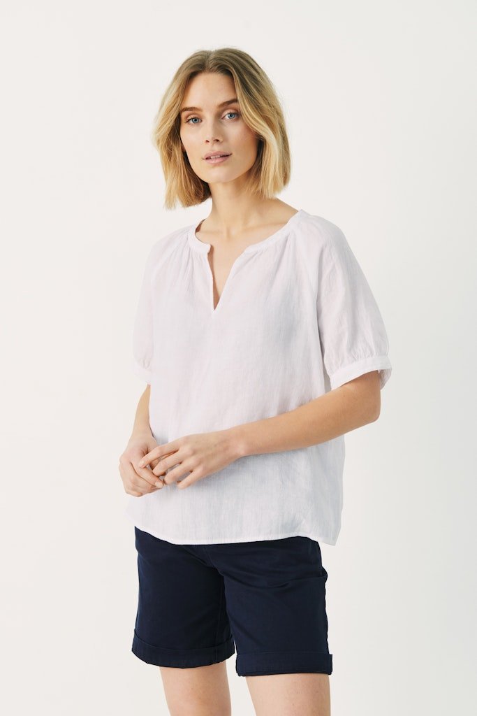 PopsyPW Bl Blouse - Bright White - RUTHERFORD & Co
