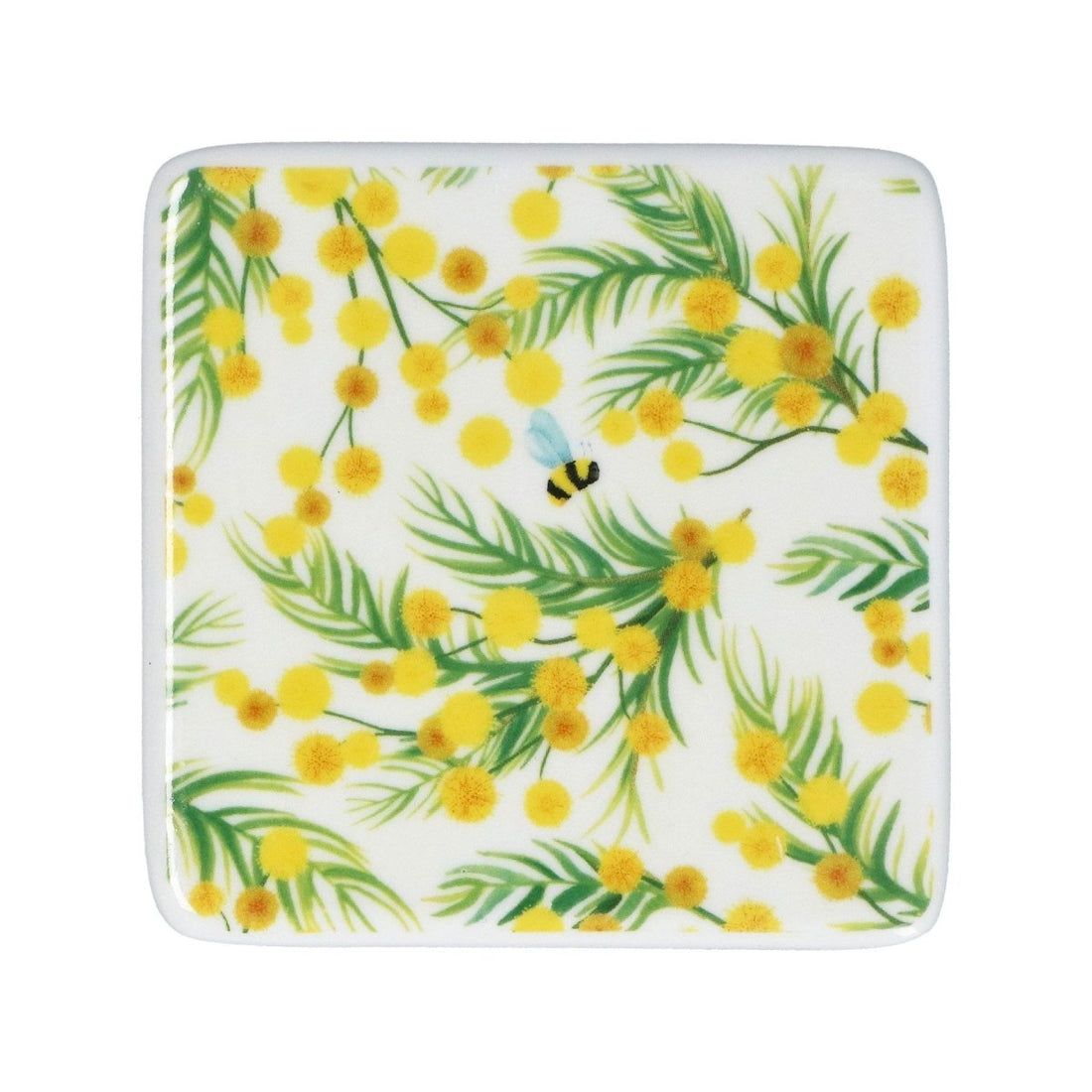 Porcelain Coaster 10cm - Mimosa - RUTHERFORD & Co