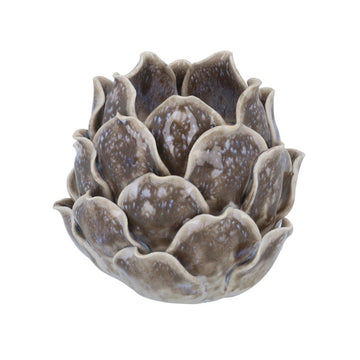 Porcelain T-Lite 10cm - Grey Reactive Glaze Artichoke - RUTHERFORD & Co