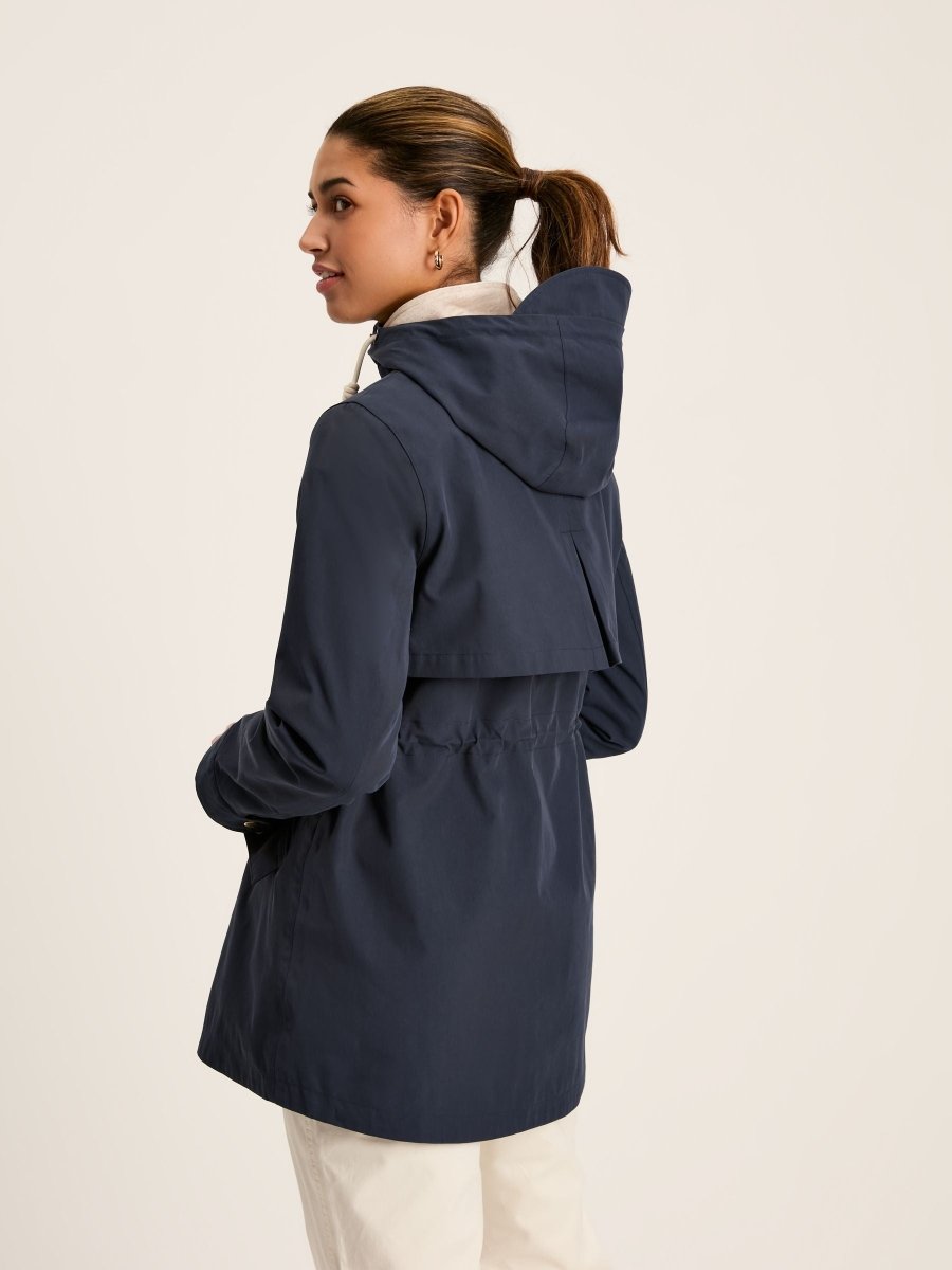 Portwell Navy Blue Waterproof Raincoat With Hood - RUTHERFORD & Co