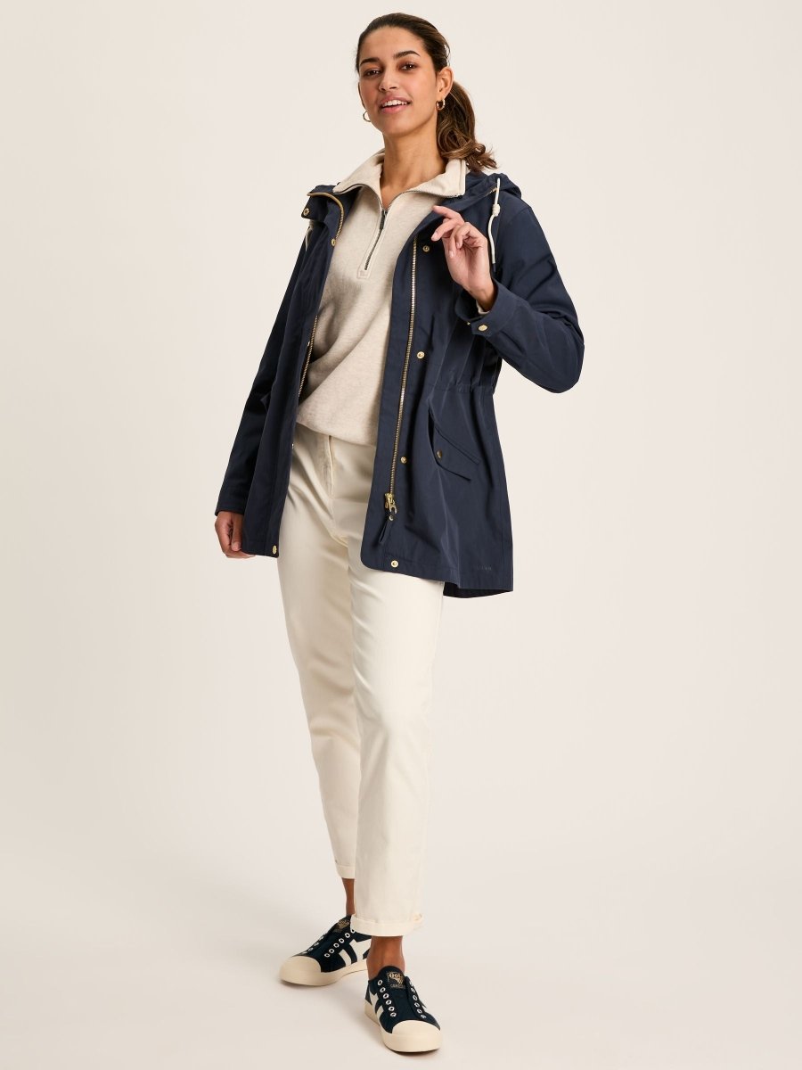 Portwell Navy Blue Waterproof Raincoat With Hood - RUTHERFORD & Co
