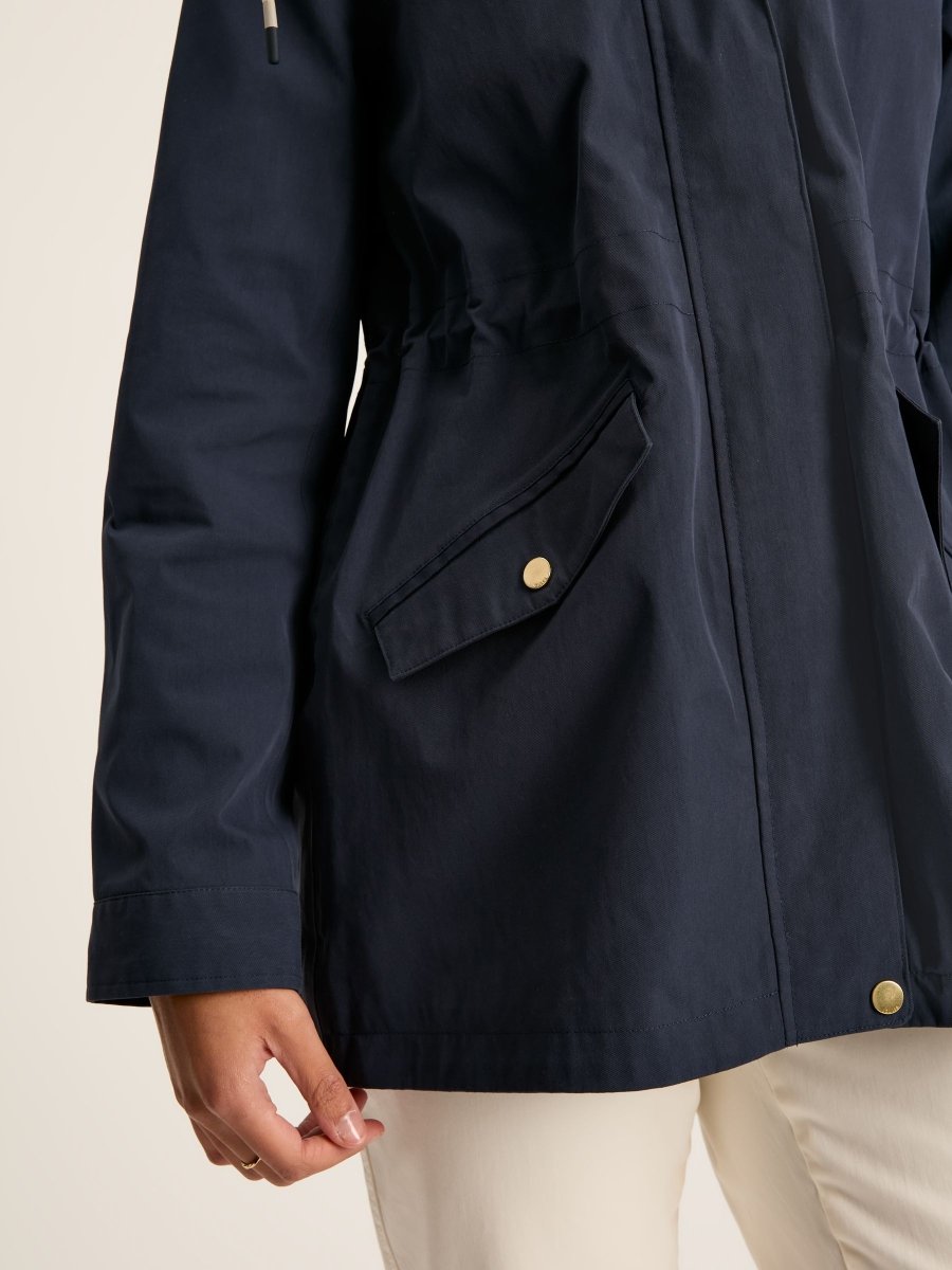 Portwell Navy Blue Waterproof Raincoat With Hood - RUTHERFORD & Co