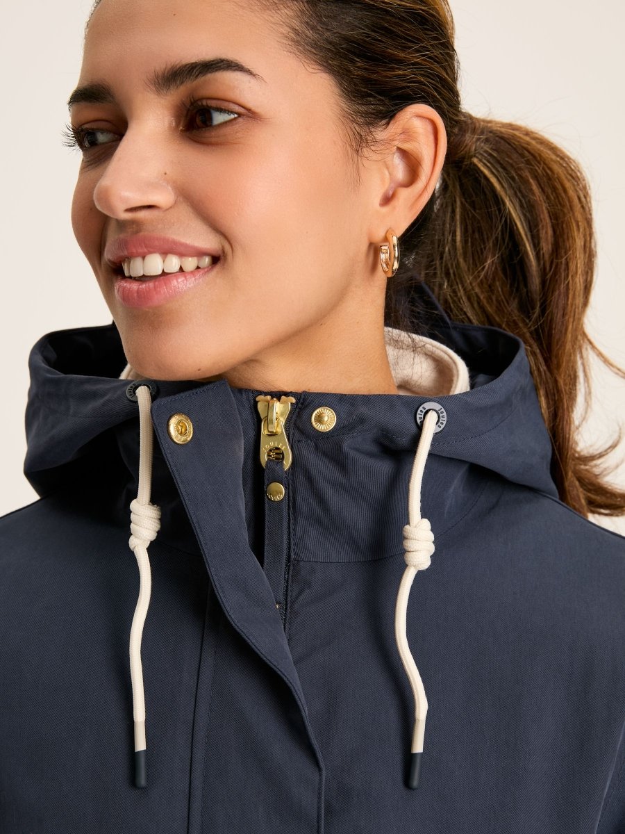 Portwell Navy Blue Waterproof Raincoat With Hood - RUTHERFORD & Co