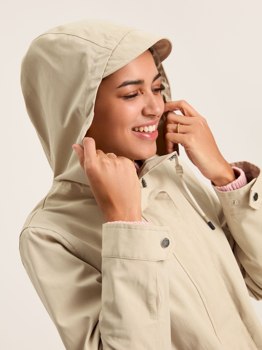 Portwell Neutral Waterproof Raincoat With Hood - RUTHERFORD & Co