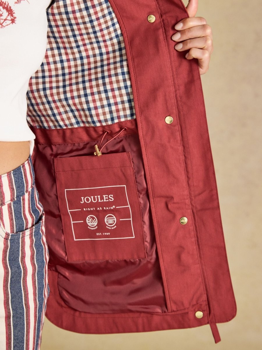 Portwell Rust Red Waterproof Raincoat With Hood - RUTHERFORD & Co