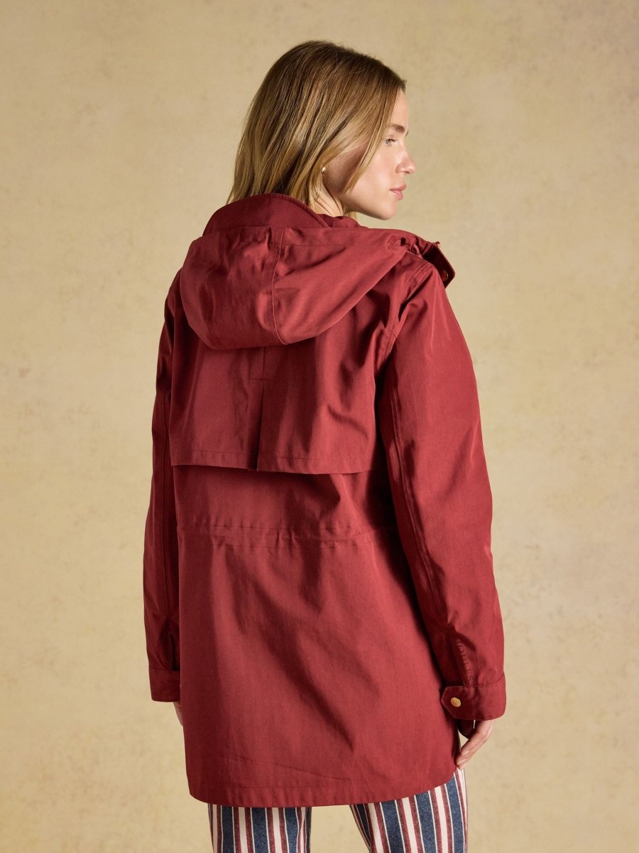 Portwell Rust Red Waterproof Raincoat With Hood - RUTHERFORD & Co
