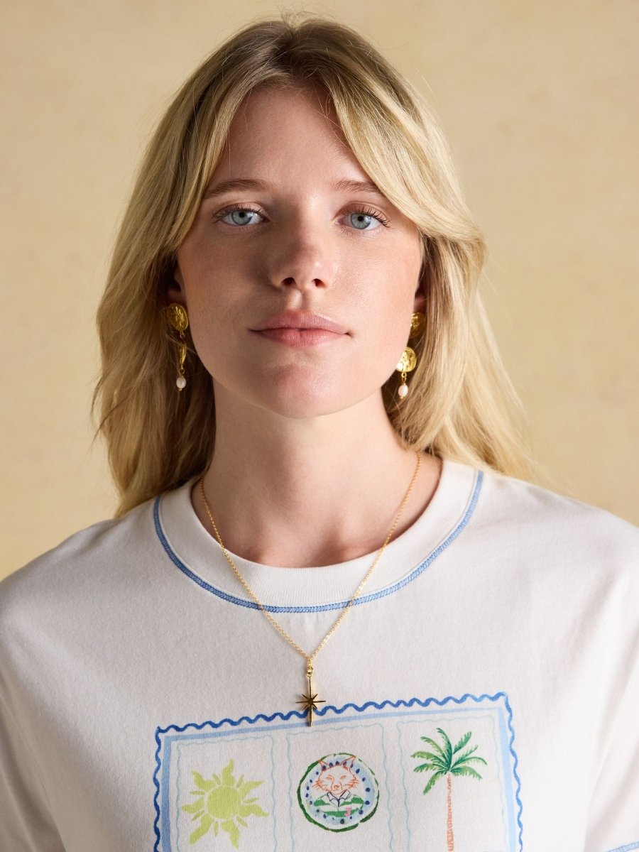 Postcard Graphic Short Sleeve 100% Cotton T-Shirt - RUTHERFORD & Co