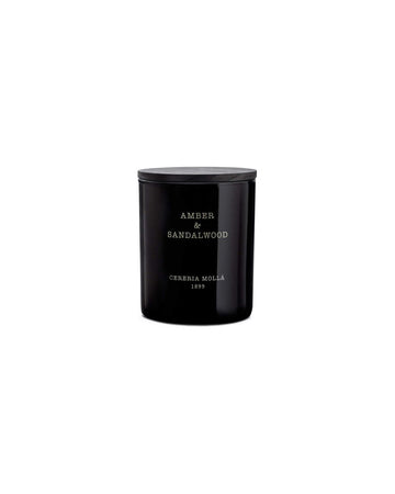 Premium Candle 230g Amber & Sandalwood (Black) - RUTHERFORD & Co
