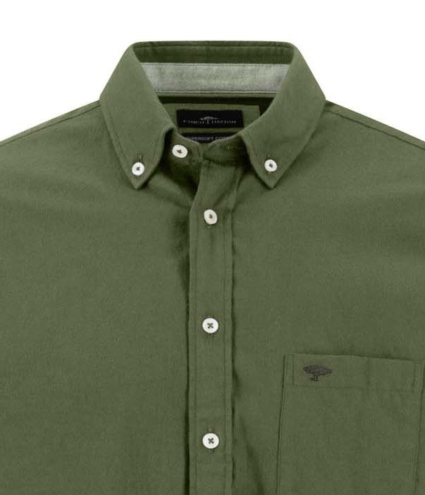 Premium Flannel Shirt - Moss - RUTHERFORD & Co