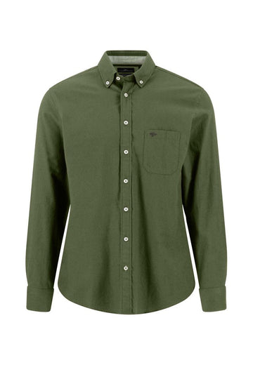 Premium Flannel Shirt - Moss - RUTHERFORD & Co