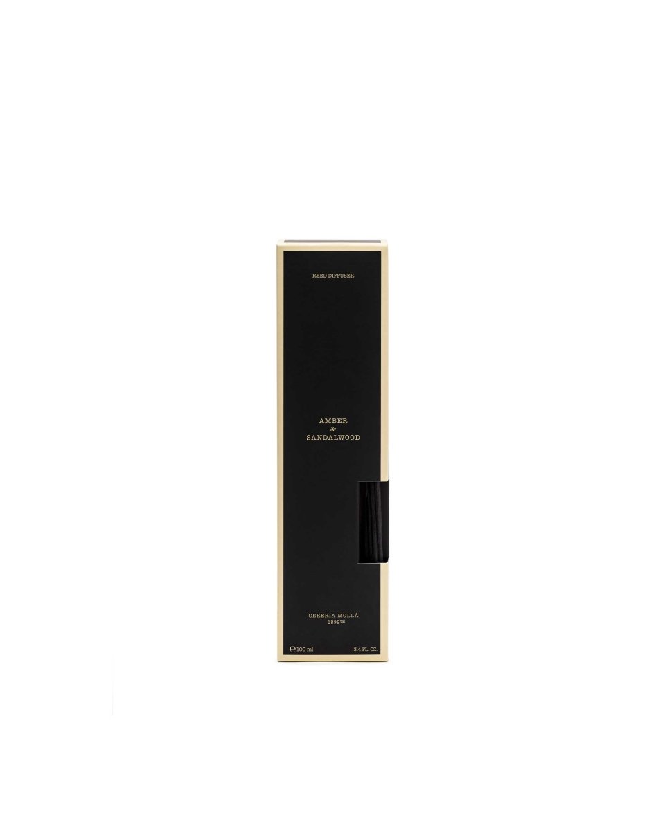 Premium Reed Diffuser 100ml Amber & Sandalwood (Black) - RUTHERFORD & Co