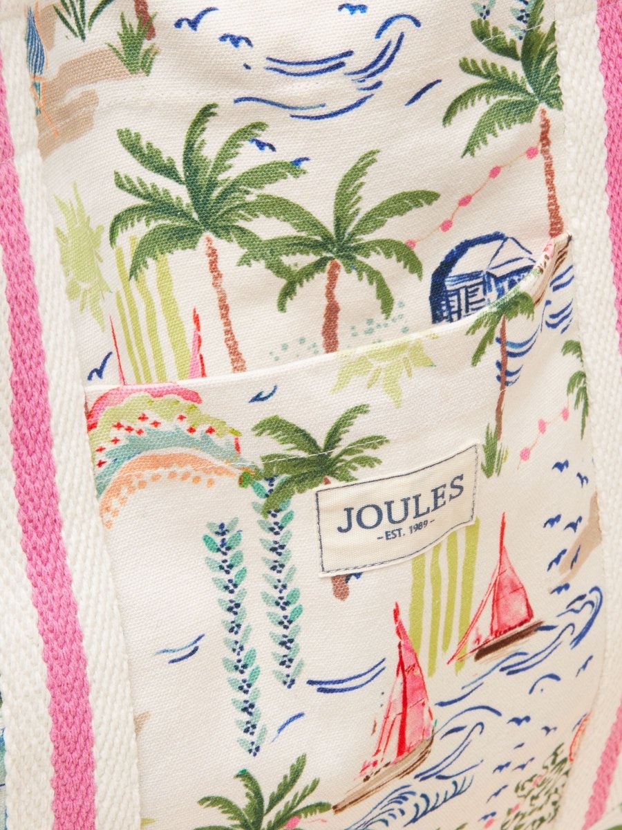 Promenade Palm Print Canvas Tote Bag - RUTHERFORD & Co