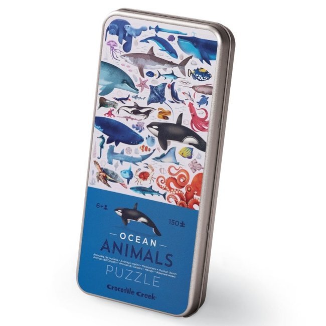 Puzzle In Tin Ocean Animals 150 pcs - RUTHERFORD & Co