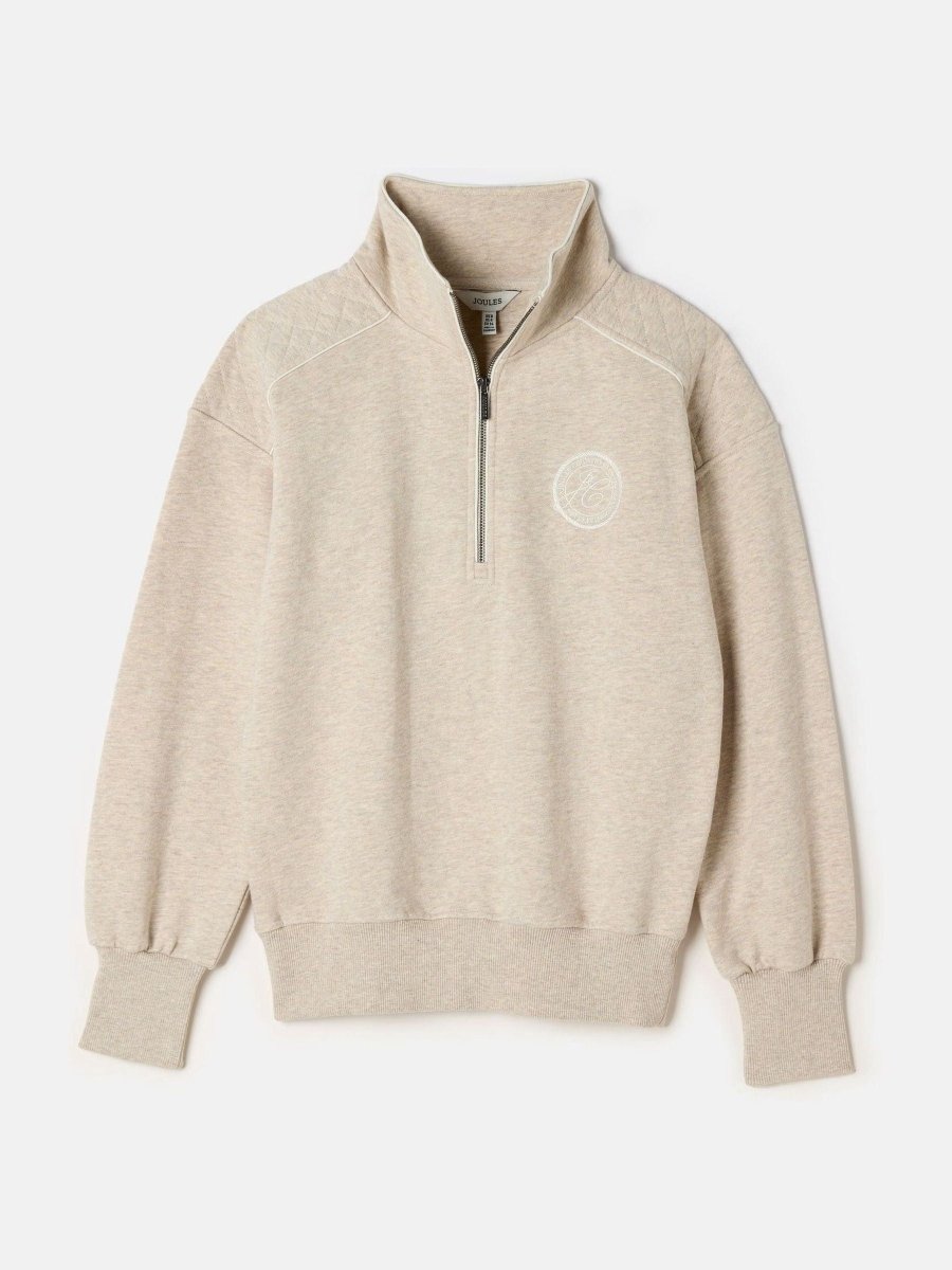 Racquet Cream Half Zip Sweatshirt - RUTHERFORD & Co