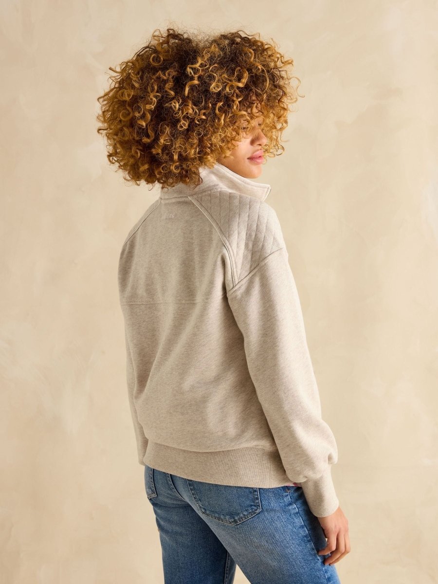 Racquet Cream Half Zip Sweatshirt - RUTHERFORD & Co