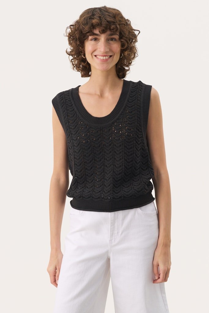 RadkaPW Wa Waistcoat - Black - RUTHERFORD & Co