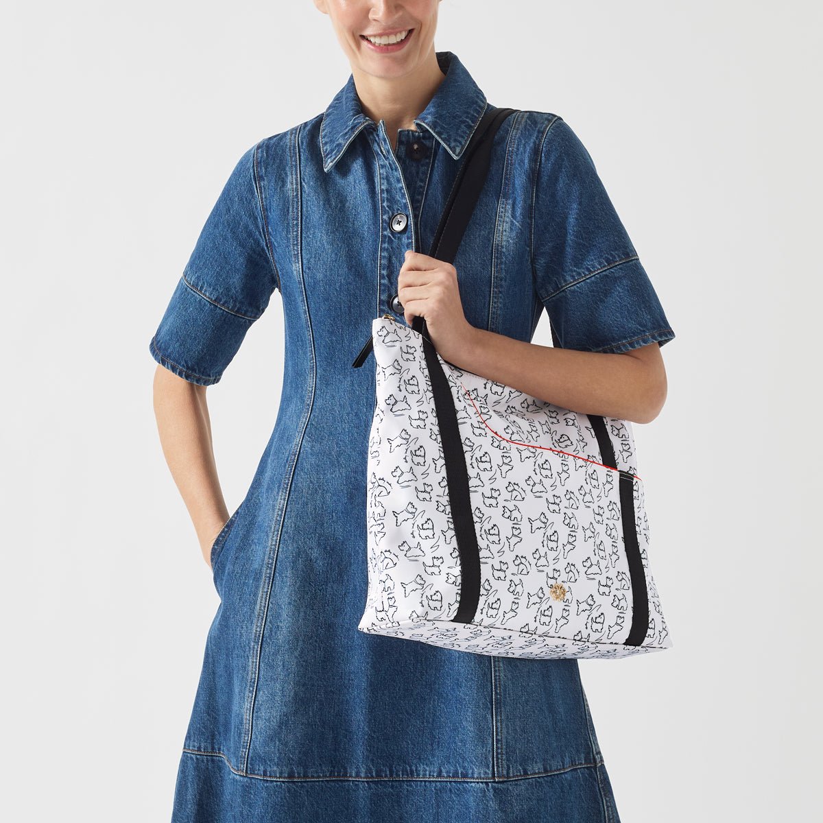 Radley 24 7 - Sketch Street Chalk Medium Ziptop Shoulder - RUTHERFORD & Co