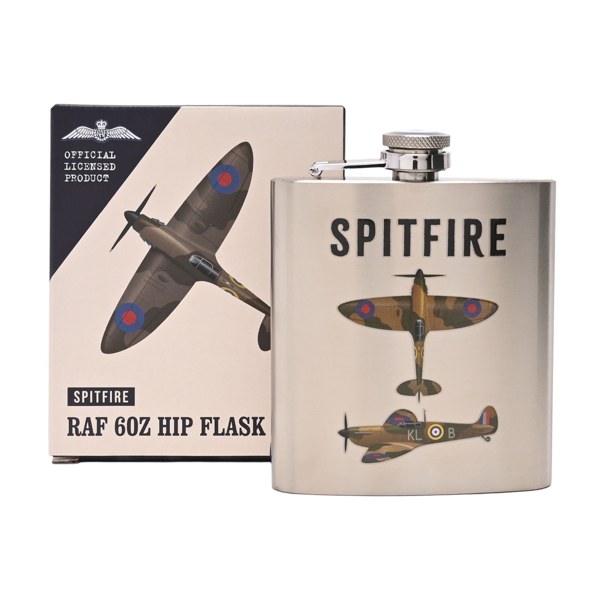RAF 6oz Hip Flask - Spitfire