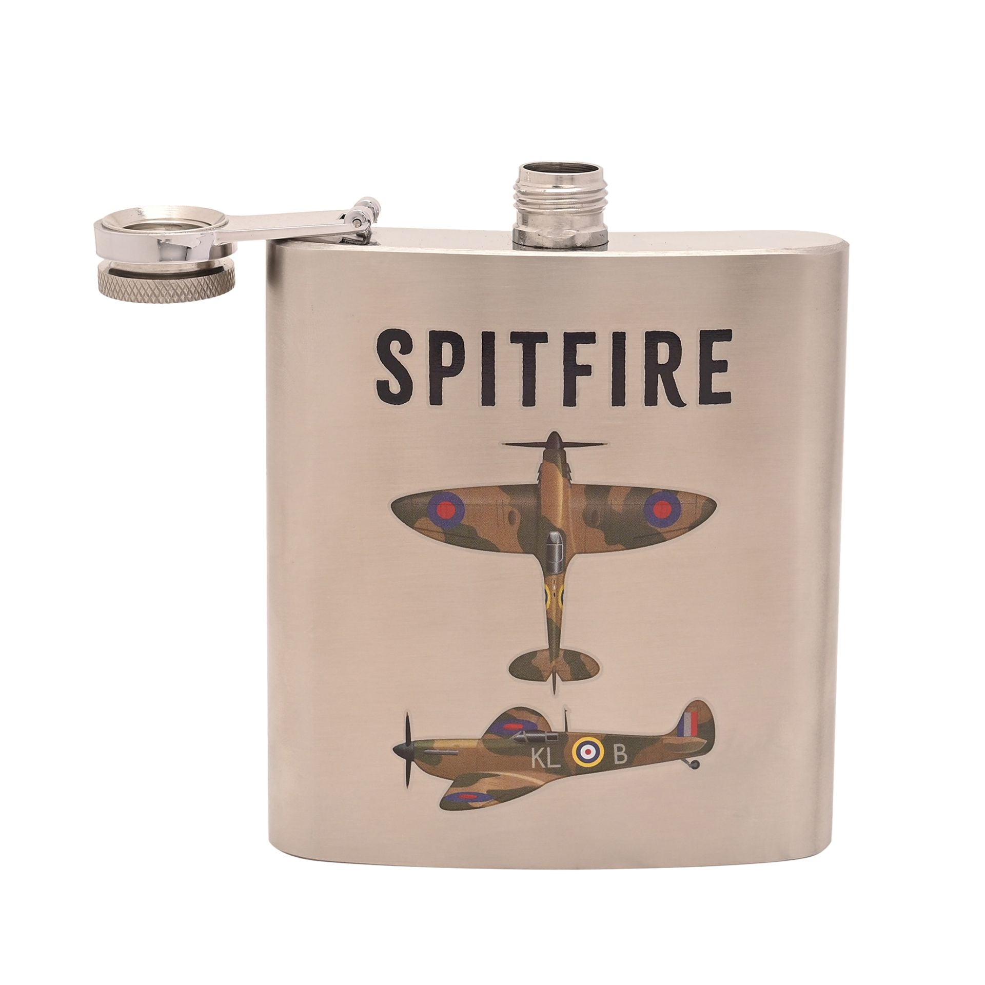 RAF 6oz Hip Flask - Spitfire