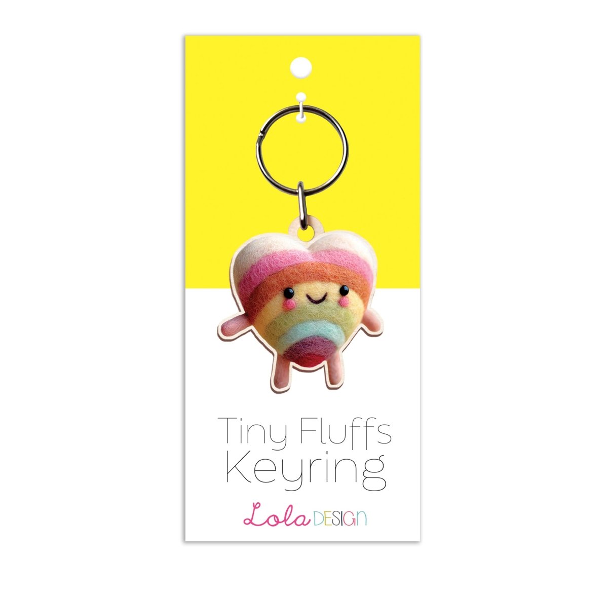 Rainbow Heart Keyring by Lola Design Ltd - RUTHERFORD & Co
