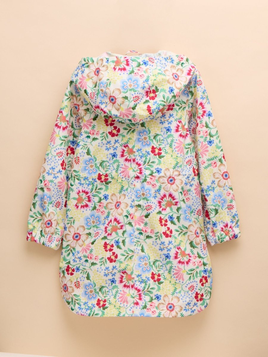 Rainford Multi Floral Waterproof Packable Raincoat With Hood - RUTHERFORD & Co