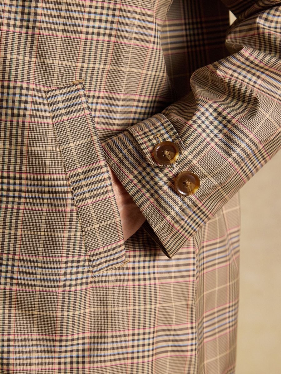 Rainmore Check Waterproof Button Through Raincoat - RUTHERFORD & Co