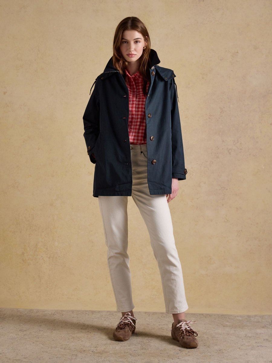 Rainmore Navy Button Through Waterproof Raincoat - RUTHERFORD & Co