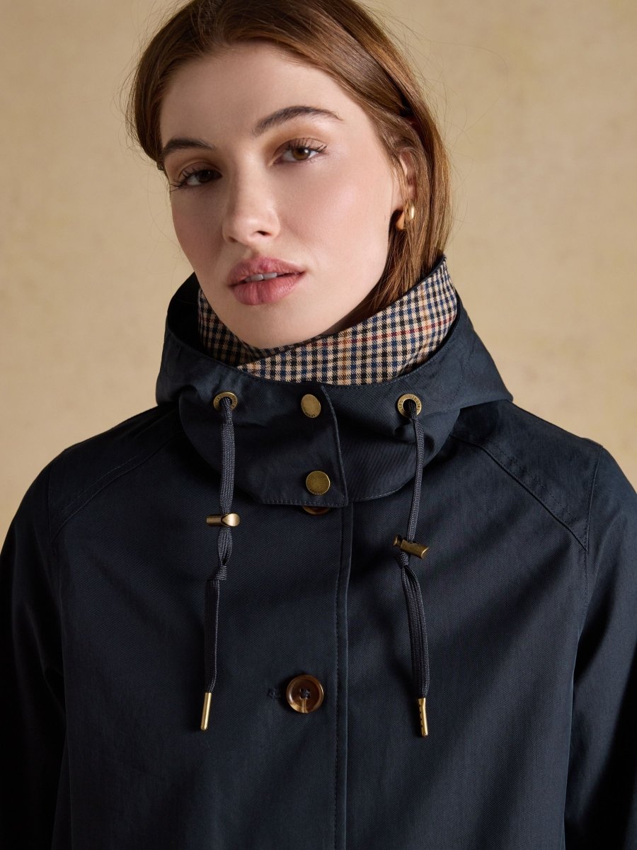 Rainmore Navy Button Through Waterproof Raincoat - RUTHERFORD & Co