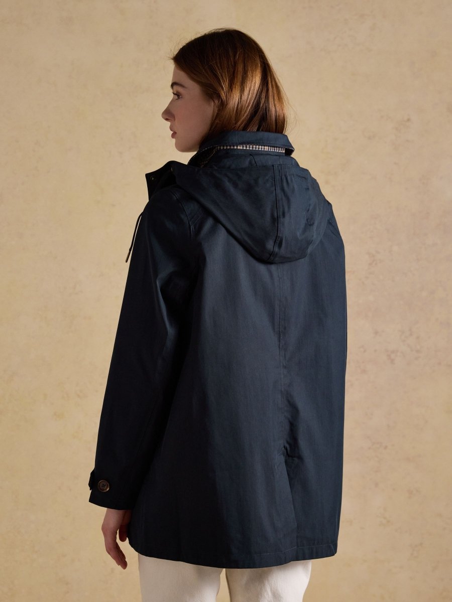 Rainmore Navy Button Through Waterproof Raincoat - RUTHERFORD & Co