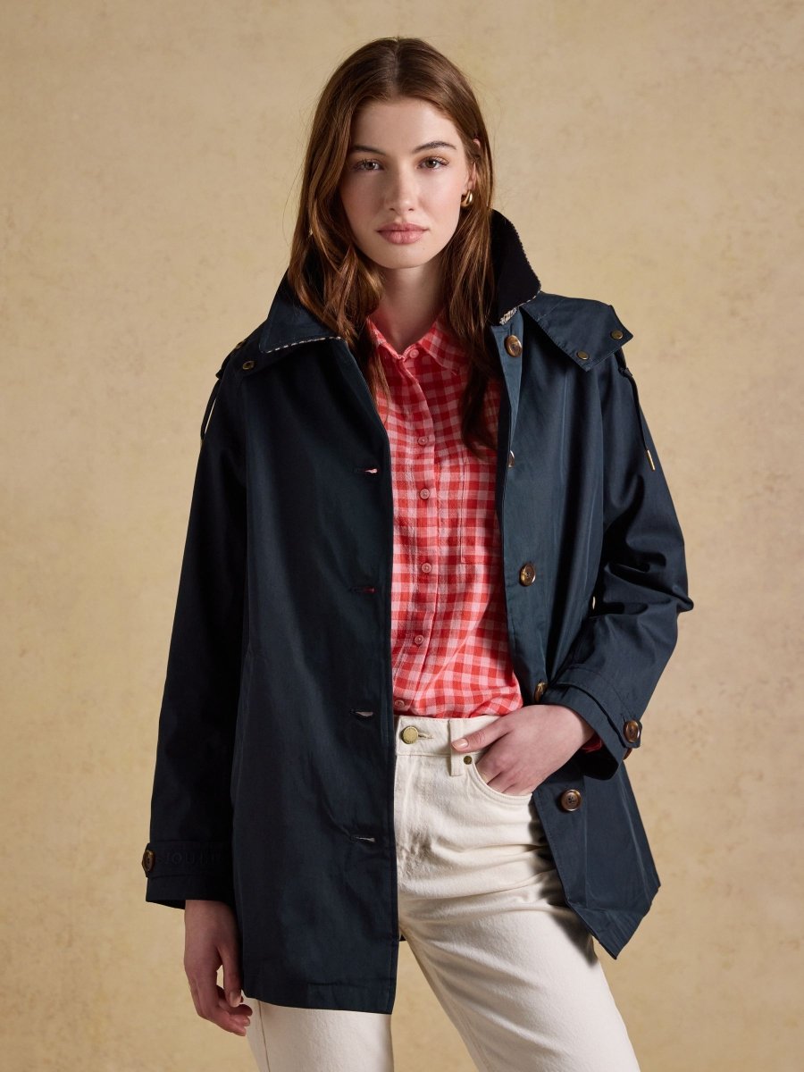 Rainmore Navy Button Through Waterproof Raincoat - RUTHERFORD & Co