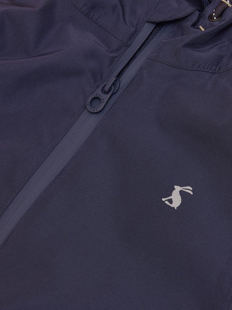 Rainwell Navy Waterproof Packable Raincoat With Hood - RUTHERFORD & Co