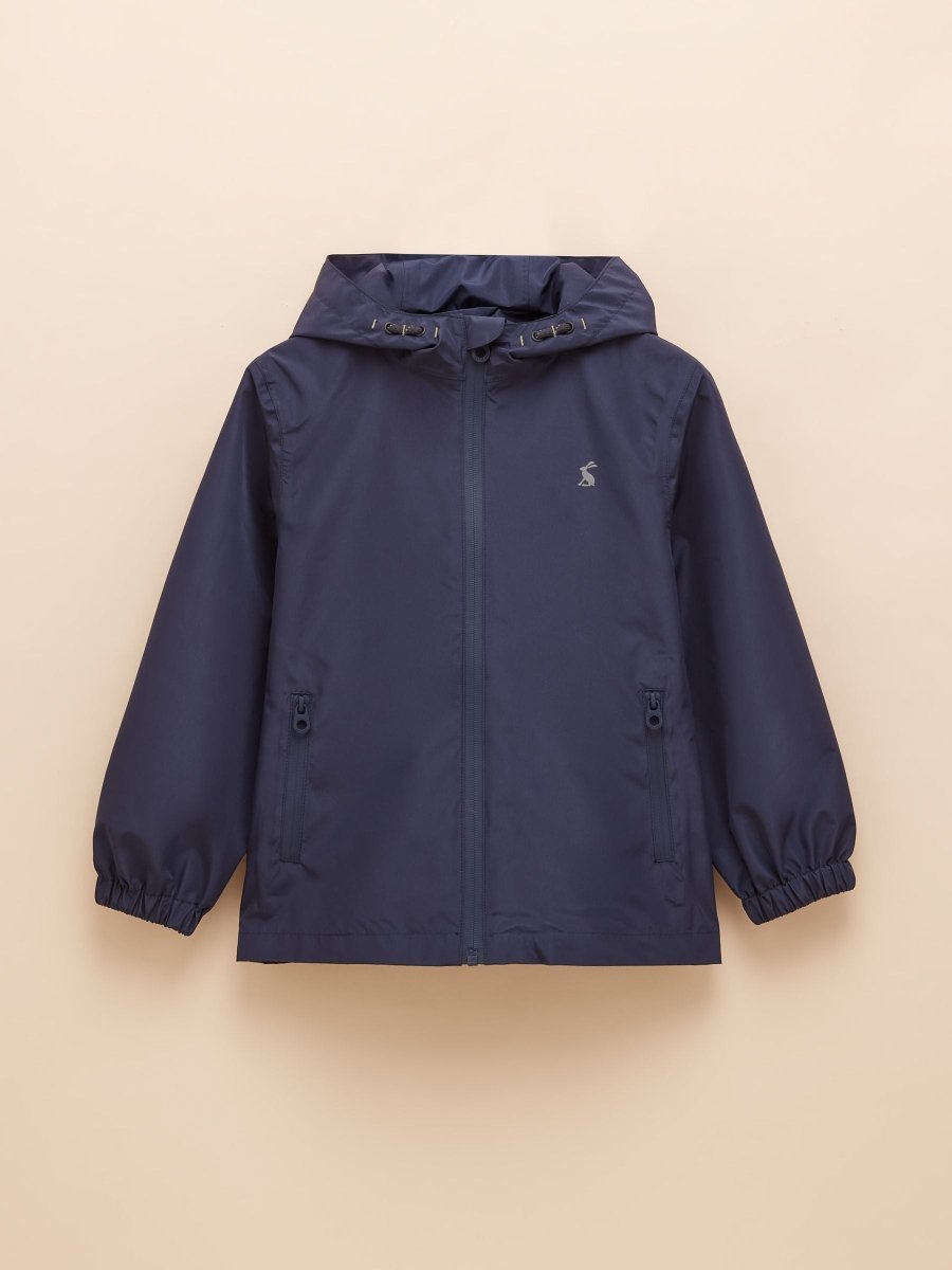 Rainwell Navy Waterproof Packable Raincoat With Hood - RUTHERFORD & Co
