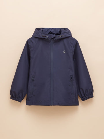 Rainwell Navy Waterproof Packable Raincoat With Hood - RUTHERFORD & Co