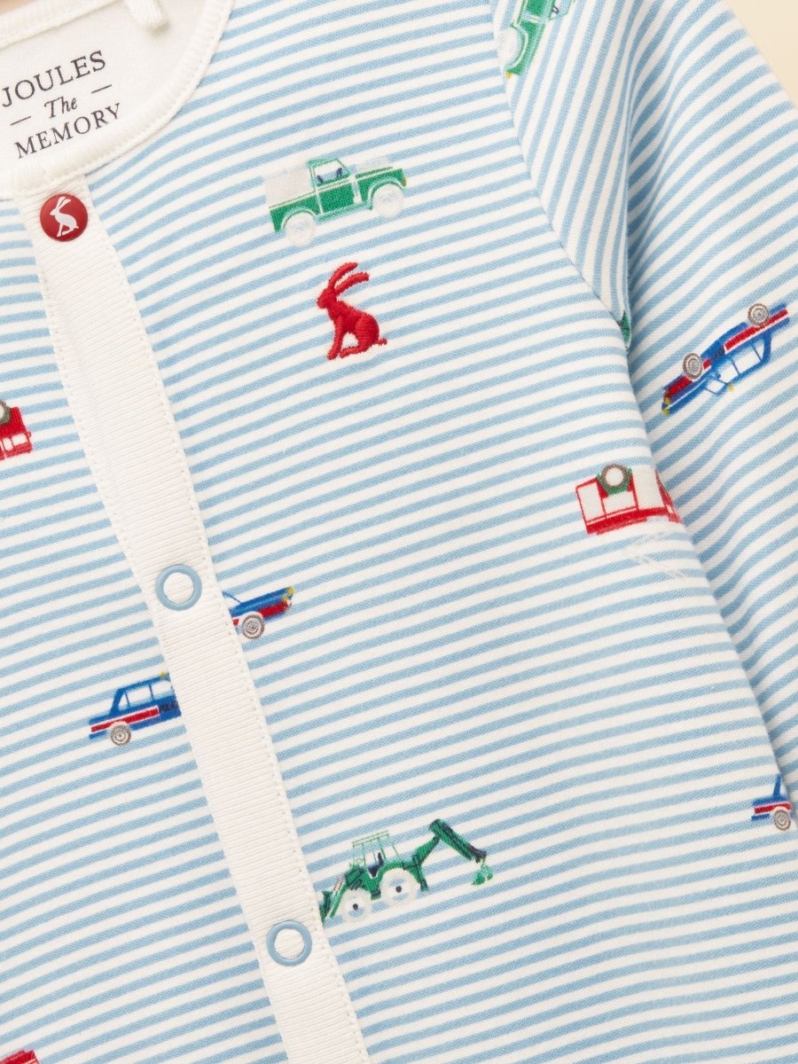 Razamataz Blue Cotton Babygrow - RUTHERFORD & Co