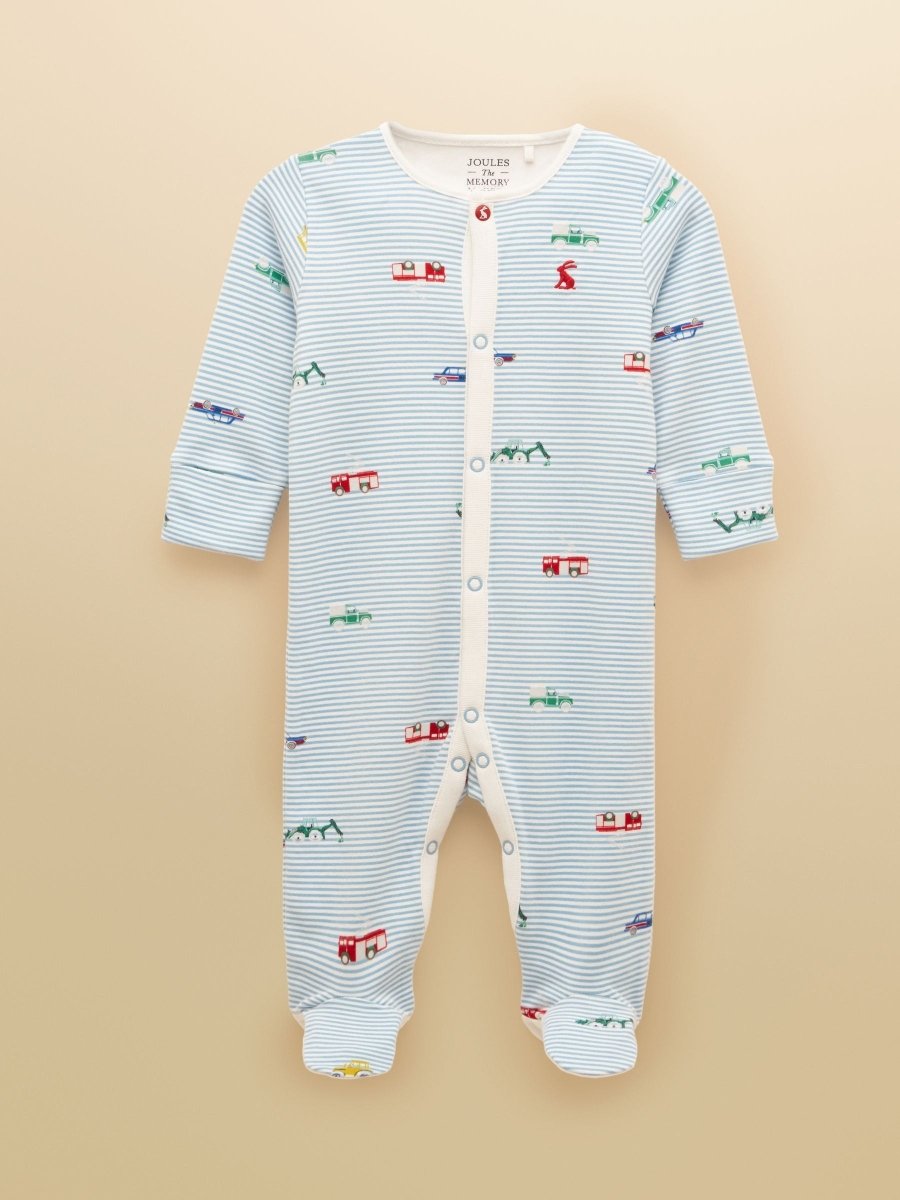 Razamataz Blue Cotton Babygrow - RUTHERFORD & Co